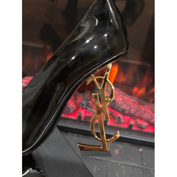 SAINT LAURENT Black Opyum Patent Leather Pumps Size Eu:36.5 - Picture 11 of 11